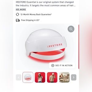 iRestore red light laser cap for hair growth